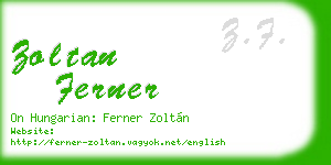 zoltan ferner business card